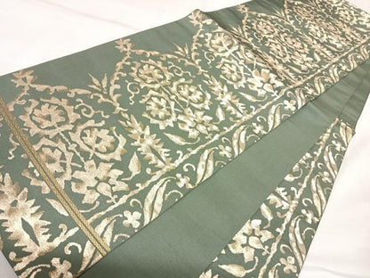 平和屋着物◎六通柄　本袋帯　花間道　金糸　正絹　逸品　AABK4914yx