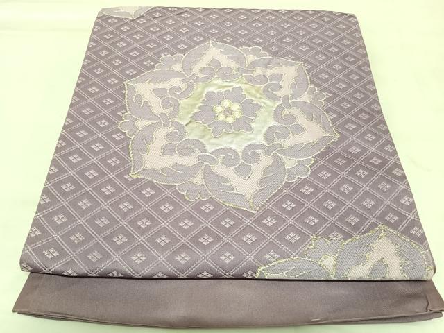 平和屋着物◎西陣　六通柄　本袋帯　唐織　舞花文　金銀糸　正絹　逸品　AABK4931yx