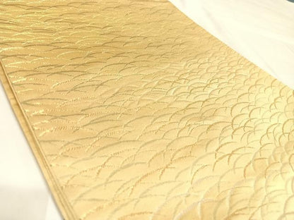 平和屋着物◎六通柄袋帯　芝　金銀糸　正絹　逸品　AABK4941yx