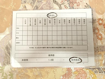 平和屋着物◎六通柄袋帯　唐織　桃山絵巻　金銀糸　正絹　逸品　AABK4981yx
