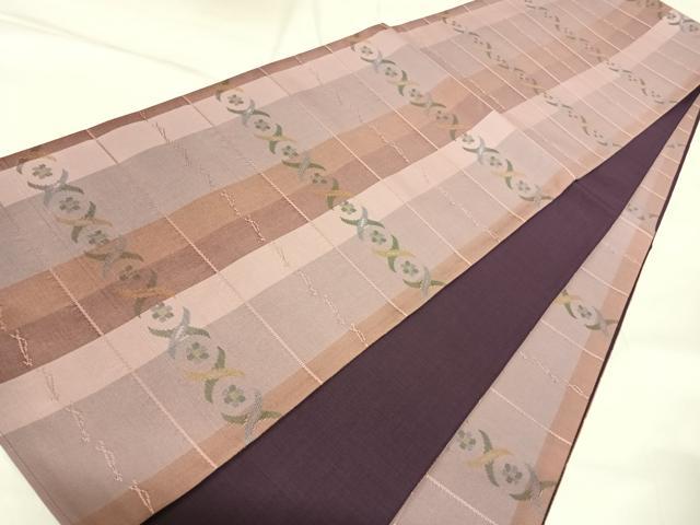 平和屋着物◎全通柄袋帯　横段文　正絹　逸品　AABK4987yx