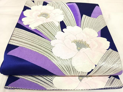 平和屋着物◎六通柄袋帯　唐織　舞花文　やまとオリジナル　金銀糸　正絹　逸品　AABK4993yx