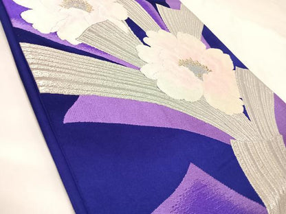 平和屋着物◎六通柄袋帯　唐織　舞花文　やまとオリジナル　金銀糸　正絹　逸品　AABK4993yx