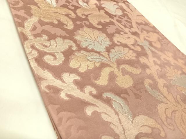 平和屋着物◎六通柄　本袋帯　立涌花文　金銀糸　正絹　逸品　AABK5011yx
