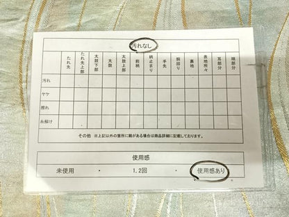 平和屋着物◎青銅佐賀錦　六通柄袋帯　波文　金銀糸　正絹　逸品　AABK5034yx