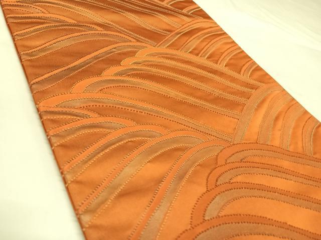 平和屋着物◎中国三大刺繍　相良刺繍　六通柄袋帯　立波文　金糸　正絹　逸品　AABK5044yx