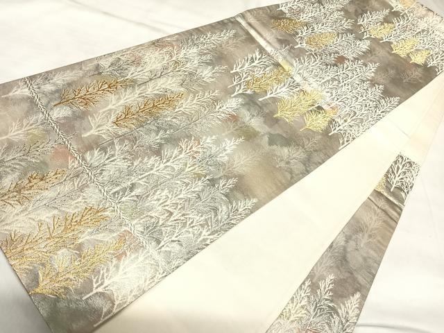平和屋着物◎六通柄袋帯　唐織　古都の四季　錦引箔　金銀糸　正絹　逸品　AABK5049yx