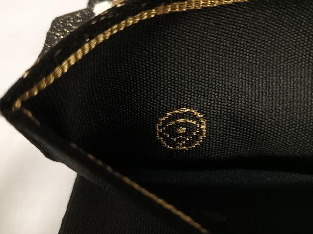 平和屋着物◎六通柄　本袋帯　唐織　草花文　黒地　金銀糸　正絹　逸品　AABK5066yx