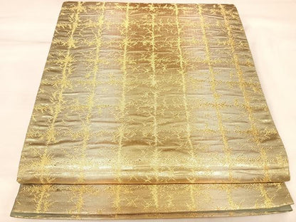 平和屋着物◎全通柄袋帯　霞文　金銀糸　正絹　逸品　AABK5081yx