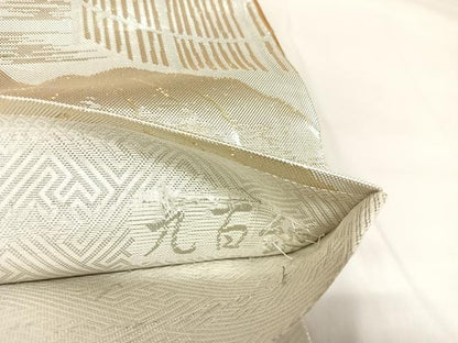 平和屋着物◎九百錦　六通柄袋帯　洛桐錦　風景文　金銀糸　正絹　逸品　AABK5087yx