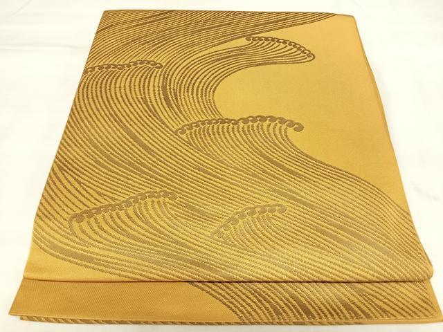 平和屋着物◎六通柄　本袋帯　立波文　正絹　逸品　AABK5094yx
