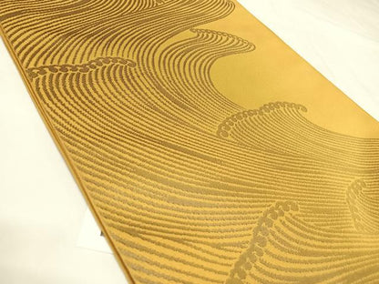 平和屋着物◎六通柄　本袋帯　立波文　正絹　逸品　AABK5094yx
