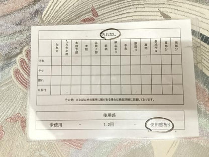 平和屋着物◎六通柄袋帯　束ね熨斗松蝶文　銀糸　正絹　逸品　AABK5097yx