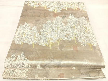 平和屋着物◎六通柄袋帯　古都の四季　金銀糸　正絹　逸品　AABK5111yx