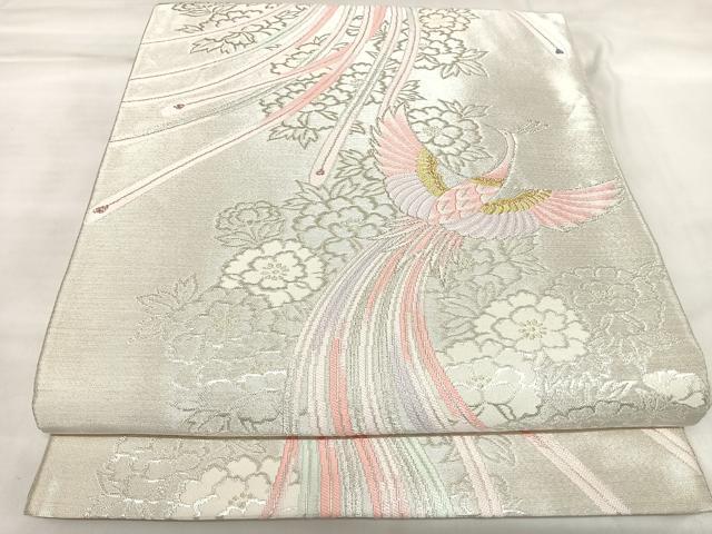 平和屋着物◎六通柄袋帯　唐織　鳳凰花文　金銀糸　正絹　逸品　AABK5124yx