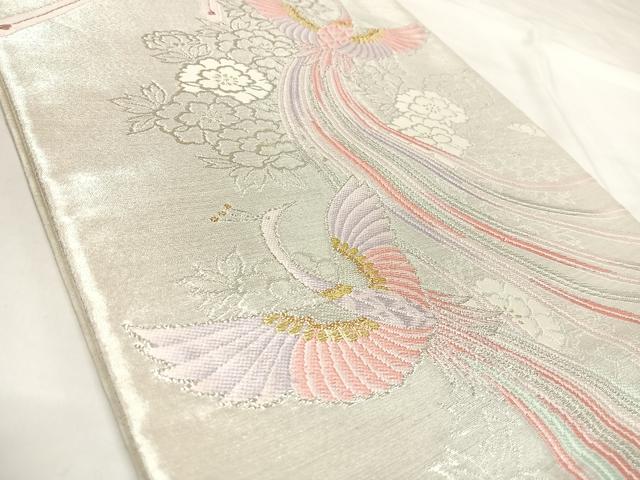 平和屋着物◎六通柄袋帯　唐織　鳳凰花文　金銀糸　正絹　逸品　AABK5124yx