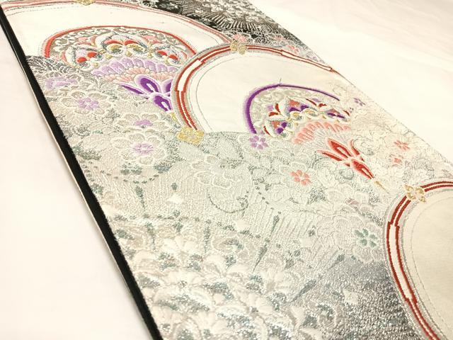 平和屋着物◎六通柄袋帯　唐織　松　金銀糸　正絹　逸品　AABK5165yx