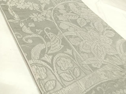 平和屋着物◎全通柄袋帯　花鳥文　正絹　逸品　AABK5185yx