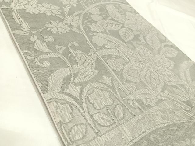 平和屋着物◎全通柄袋帯　花鳥文　正絹　逸品　AABK5185yx