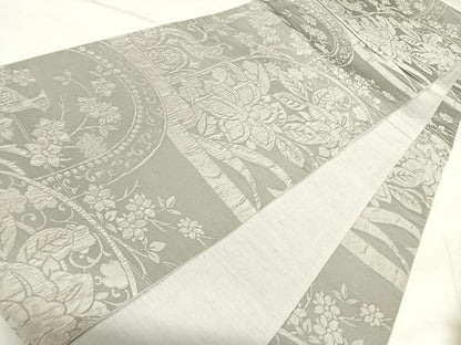 平和屋着物◎全通柄袋帯　花鳥文　正絹　逸品　AABK5185yx