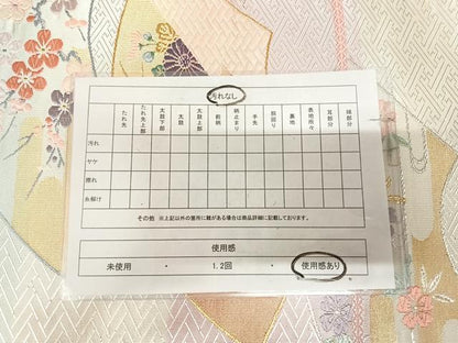 平和屋着物◎六通柄袋帯　唐織　地紙草花文　金銀糸　正絹　逸品　AABK5187yx