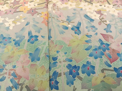 平和屋着物●本加賀友禅作家　百貫華峰　色留袖　枝花文　正絹　逸品　AABK5201ph