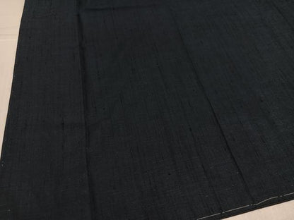 平和屋着物●男性　紬　アンサンブル　色無地　藍鉄色　正絹　逸品　AABK5202ph