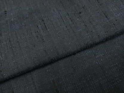 平和屋着物●男性　紬　アンサンブル　色無地　藍鉄色　正絹　逸品　AABK5202ph