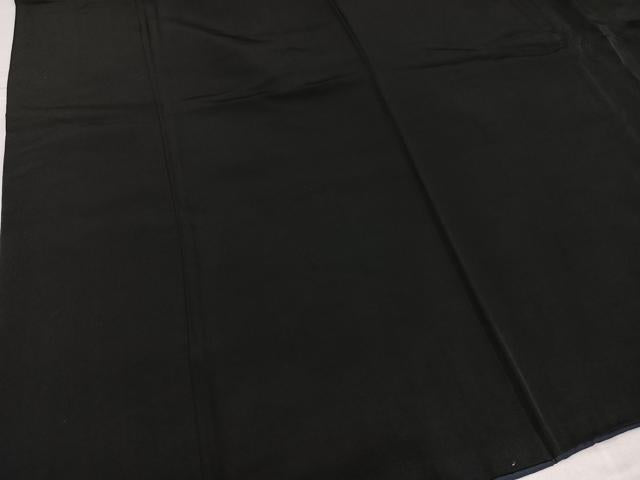 平和屋着物●男性　黒紋付・羽織セット　正絹　逸品　AABK5203ph