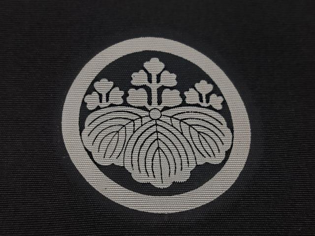 平和屋着物●男性　黒紋付・羽織セット　正絹　逸品　AABK5203ph