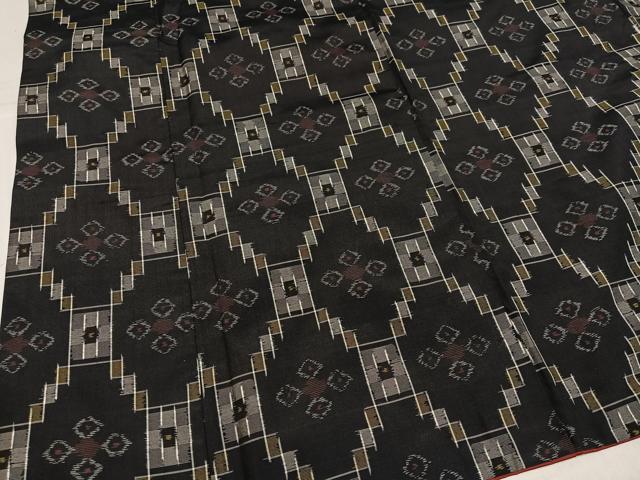 平和屋着物●本場琉球絣　紬　正絹　逸品　AABK5208ph