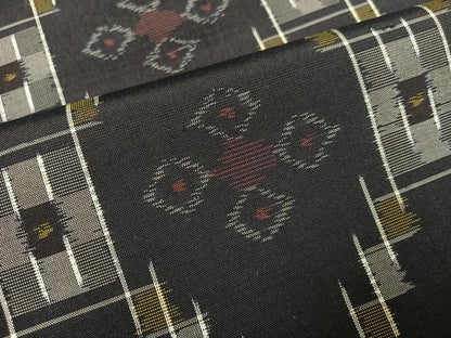 平和屋着物●本場琉球絣　紬　正絹　逸品　AABK5208ph