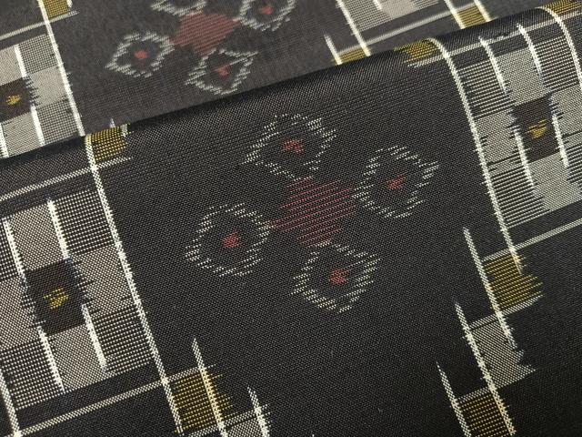 平和屋着物●本場琉球絣　紬　正絹　逸品　AABK5208ph