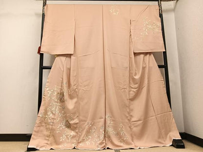 平和屋着物●訪問着　更紗雪輪草花文　金彩　仮絵羽　正絹　逸品　未使用　AABK5210ph