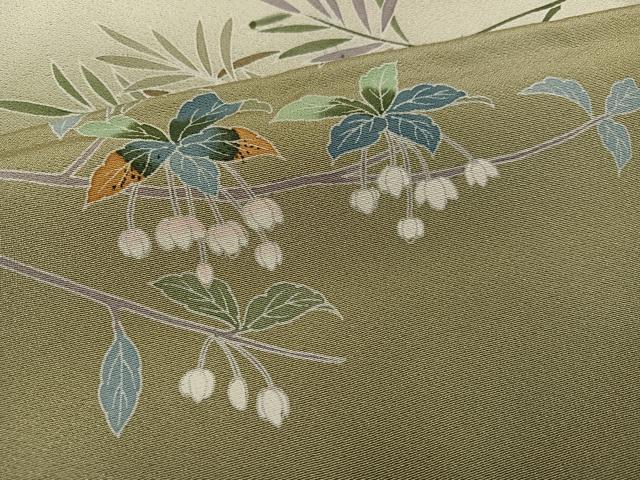 平和屋着物●訪問着　友禅　作家物　枝花文　日本の美加賀の調べ　仮絵羽　正絹　逸品　未使用　AABK5211ph