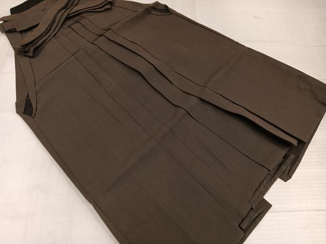 平和屋着物●男性　馬乗り袴　縞　正絹　逸品　AABK5213ph