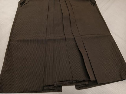 平和屋着物●男性　馬乗り袴　縞　正絹　逸品　AABK5213ph