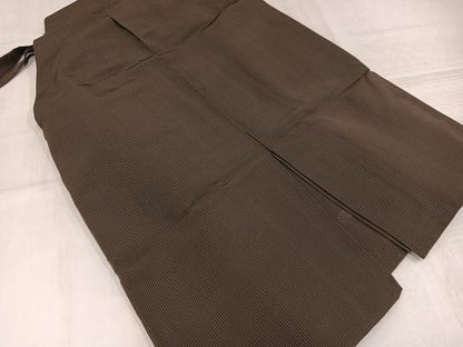 平和屋着物●男性　馬乗り袴　縞　正絹　逸品　AABK5213ph