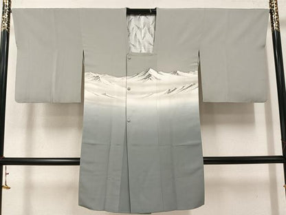 平和屋着物●道中着　重ね山　暈し染め　さが美扱い　正絹　逸品　AABK5218ph