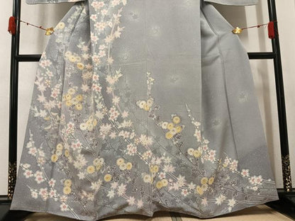平和屋着物●訪問着　枝花文　金彩　高島屋扱い　正絹　逸品　AABK5219ph