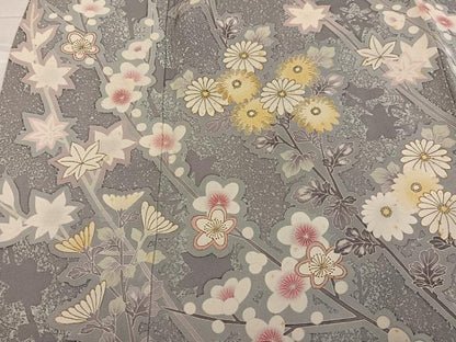 平和屋着物●訪問着　枝花文　金彩　高島屋扱い　正絹　逸品　AABK5219ph