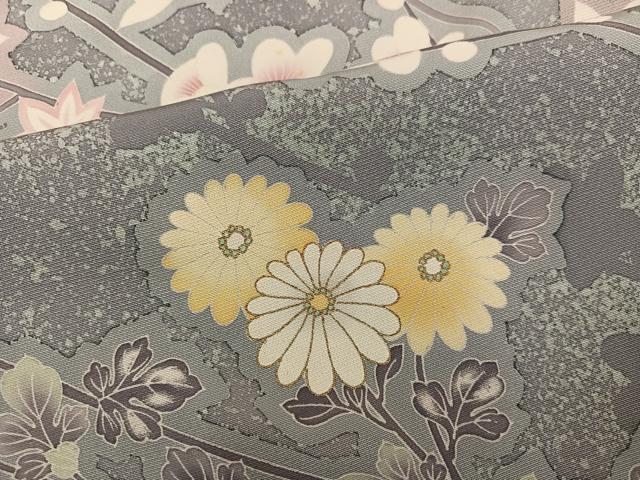 平和屋着物●訪問着　枝花文　金彩　高島屋扱い　正絹　逸品　AABK5219ph