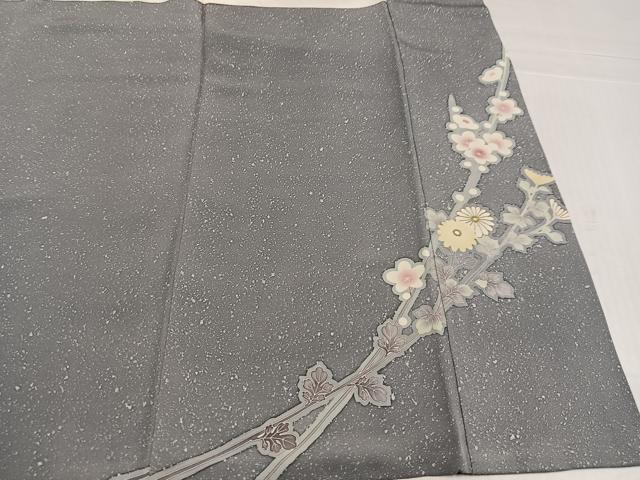 平和屋着物●訪問着　枝花文　金彩　高島屋扱い　正絹　逸品　AABK5219ph