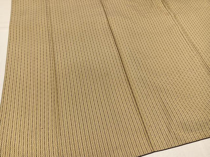 平和屋着物●山下八百子　本場黄八丈　間道　正絹　逸品　AABK5222ph