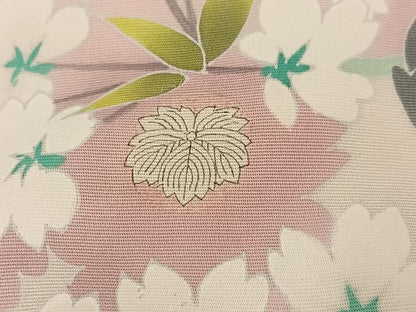 平和屋着物●希少　人間国宝・羽田登喜男　振袖　枝桜　たたき染め　正絹　逸品　AABK5223ph