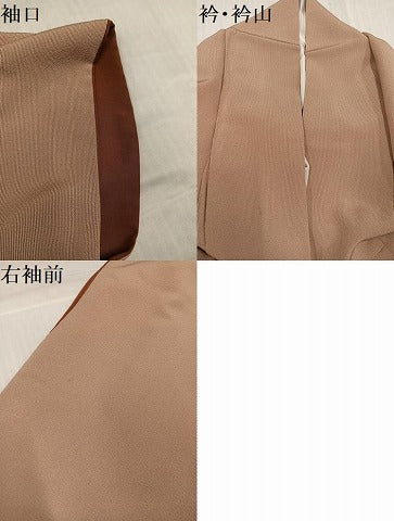 平和屋着物●江戸小紋　彫士：住田双光・染士：服部光擴　万筋　伽羅色×飴色　正絹　逸品　AABK5225ph