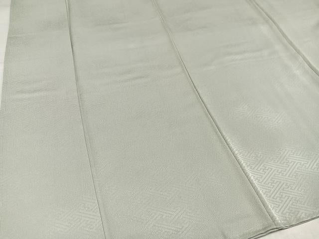 平和屋着物●上質な色無地　紗綾形地紋　蕎麦切色　正絹　逸品　未使用　AABK5233ph