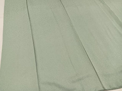 平和屋着物●本草木染作家　圓啓　色無地　紋意匠　薄雲鼠色　正絹　逸品　AABK5234ph