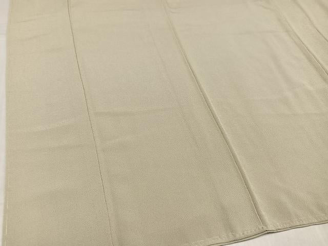 平和屋着物●上質な色無地　白橡色　正絹　逸品　未使用　AABK5238ph