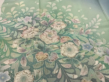 平和屋着物●訪問着　辻が花　暈し染め　正絹　逸品　AABK5241ph